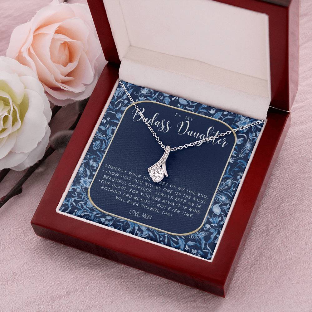 To My Badass Daughter Gift For Daughter Birthday Luxe Crown Necklace Gift Set Badass Daughter Gift Infinity Necklace Alluring Beauty Necklace
