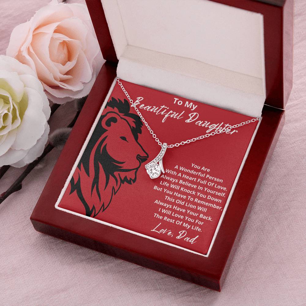 To My Beautiful Daughter You Are A Wonderful Person With A Heart Full Of Love Alluring Beauty Necklace