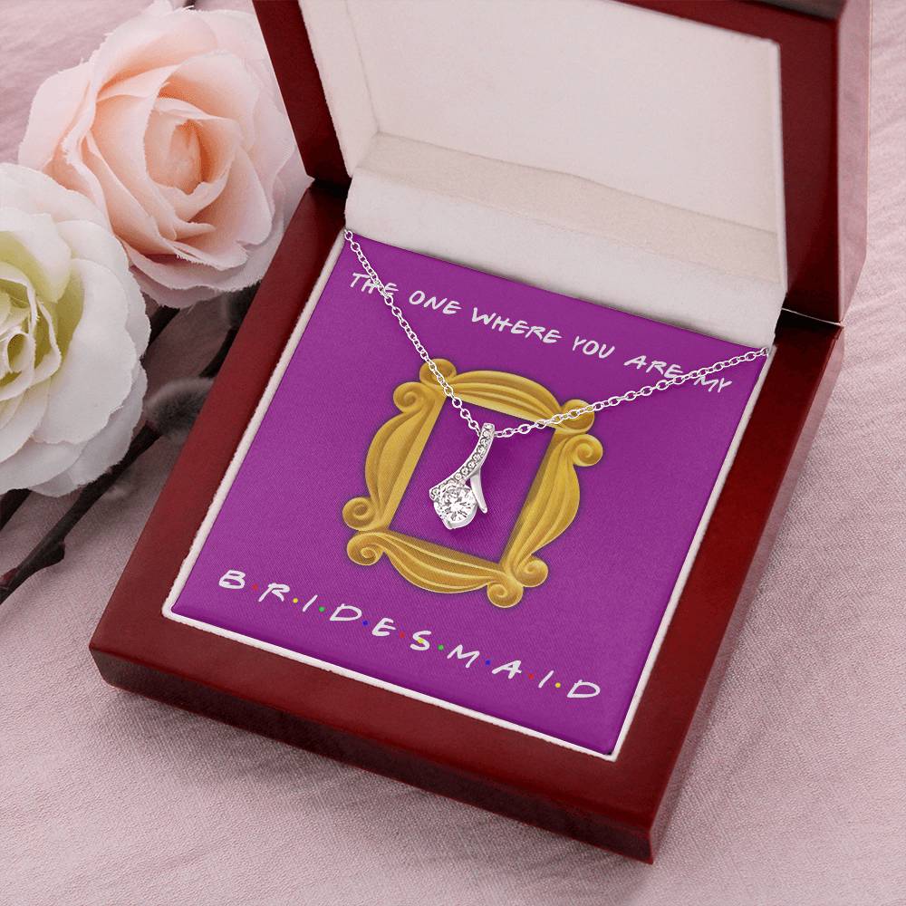 Bridesmaid Proposal Box Monica's Apartment Door Alluring Beauty Necklace