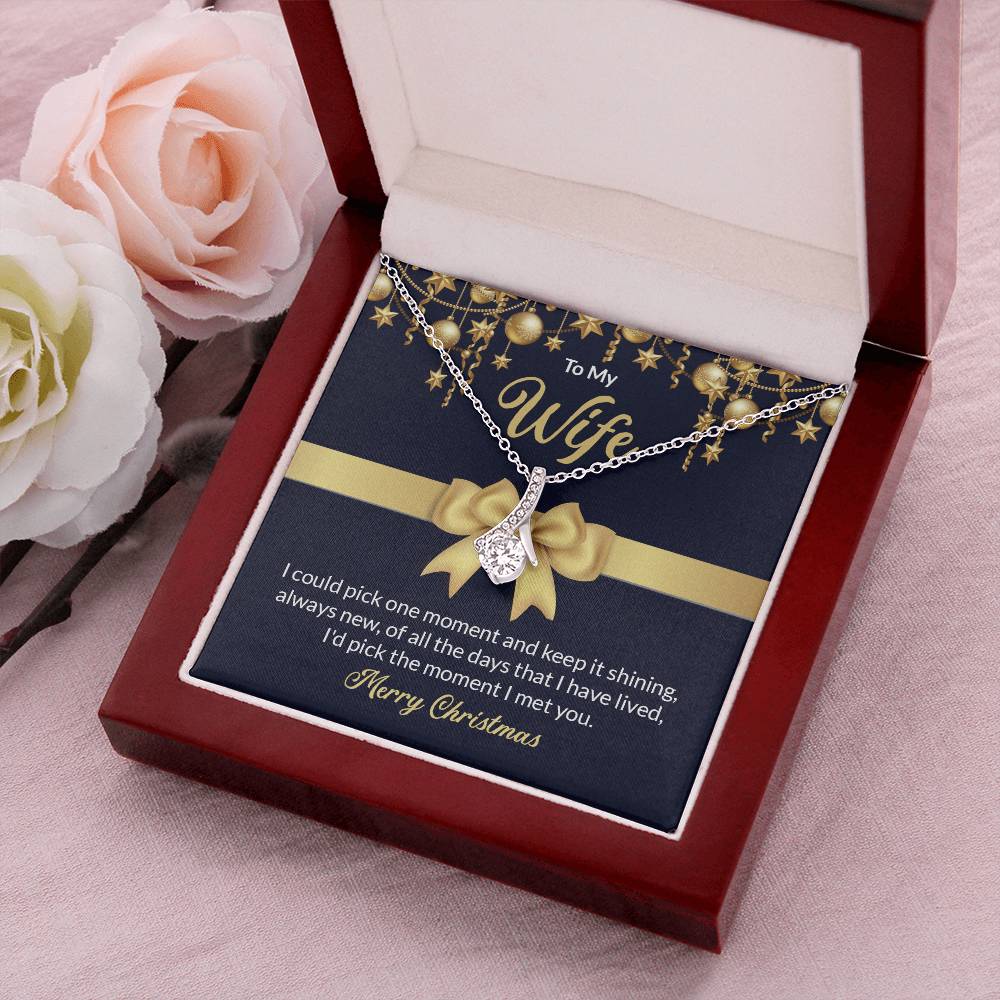 Petit Ribbon To My Wife Necklace Anniversary Gift For Wife Christmas Gift For Wife Gift For Wife Necklace For Wife Alluring Beauty Necklace