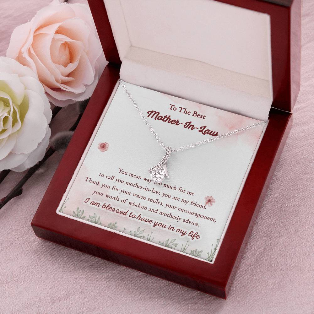 Gift For Mother-In-Law - You Mean Way Too Much For Me - Alluring Alluring Beauty Necklace