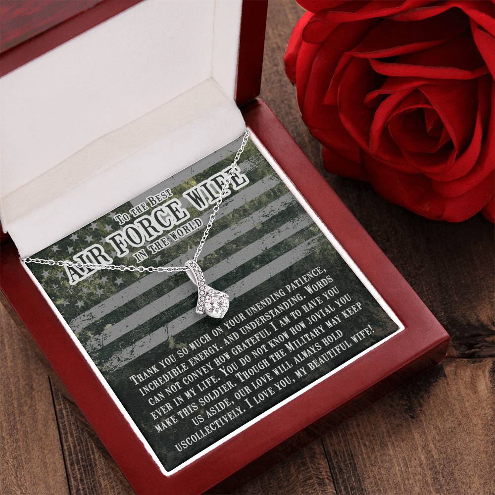 Alluring Gift Necklace The Best Air Force Wife In The World Alluring Beauty Necklace