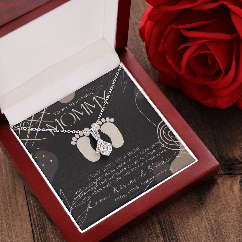Mom To Be Gift New Mommy Gift Necklace Pregnant Wife Gift I May Just Be A Bump But I Love You To Mummy From Bump To Mommy To Be Alluring Beauty Necklace