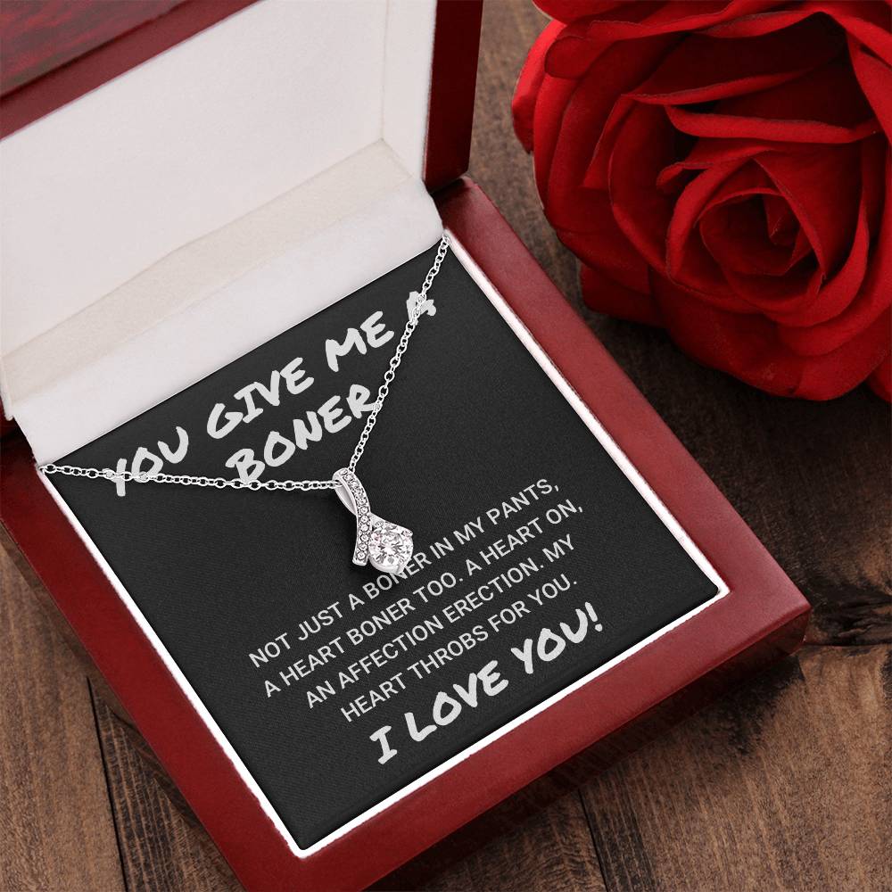 Affection Erection Funny Valentine's Necklace Alluring Beauty Necklace