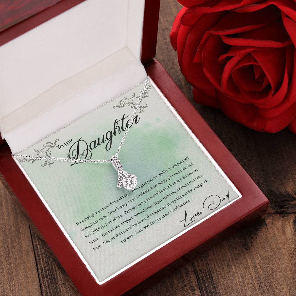 To My Daughter - The Happiness In My Life - Necklace Alluring Beauty Necklace
