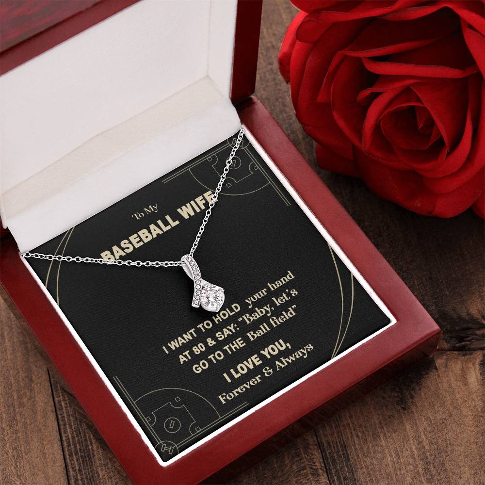 To My Baseball Wife - Baby Let's Go To The Ball Field - Luxury Necklace Alluring Beauty Necklace
