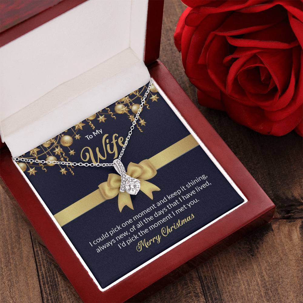 Petit Ribbon To My Wife Necklace Anniversary Gift For Wife Christmas Gift For Wife Gift For Wife Necklace For Wife Alluring Beauty Necklace