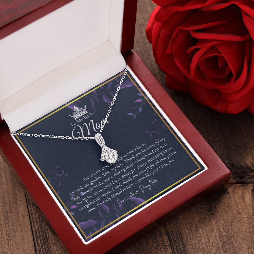 To My Badass Mom Necklace Badass Mom Gift Mother’S Day Gift Birthday Gift Gift From Daughter On Wedding Day 3 Alluring Beauty Necklace