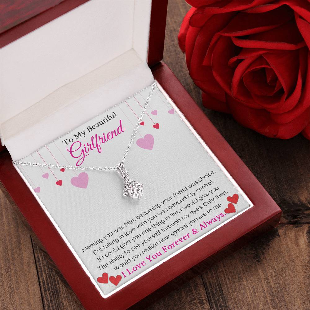 To My Beautiful Girlfriend Alluring Beauty Necklace