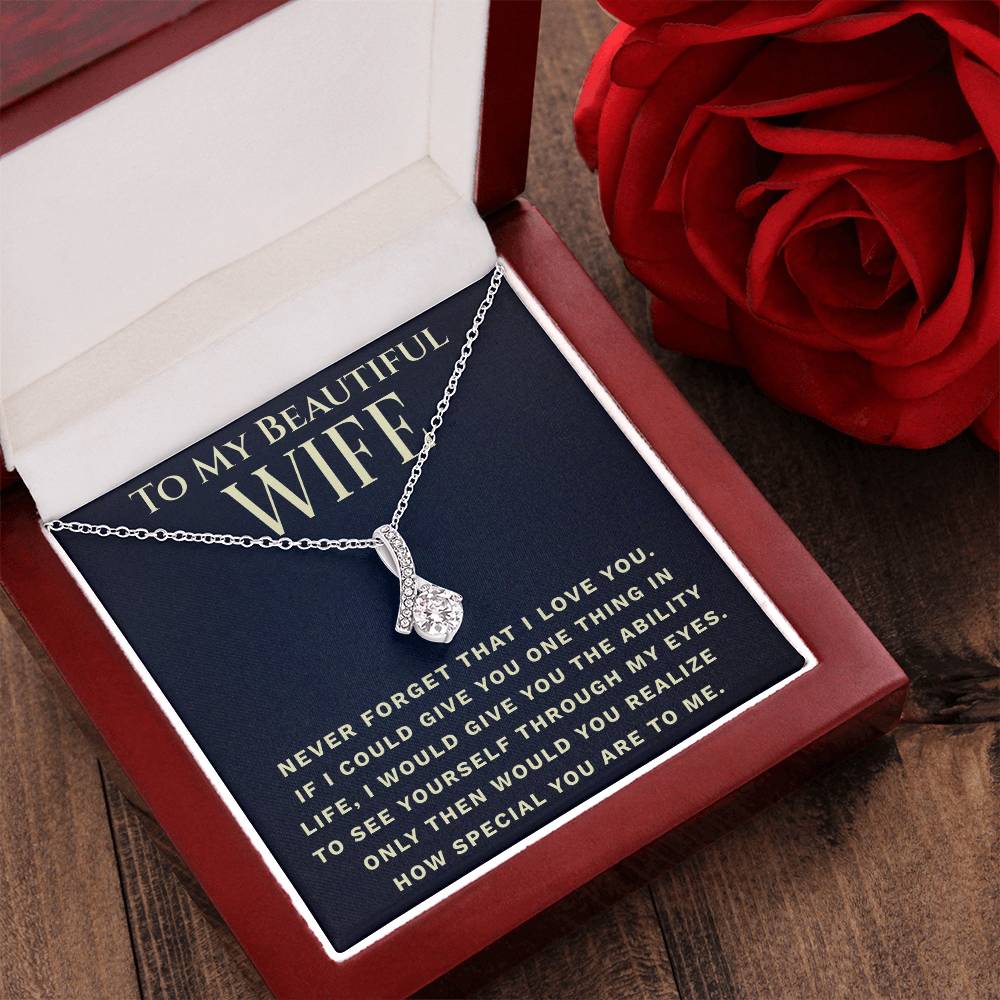 To My Beautiful Wife One Thing Necklace 4 Alluring Beauty Necklace