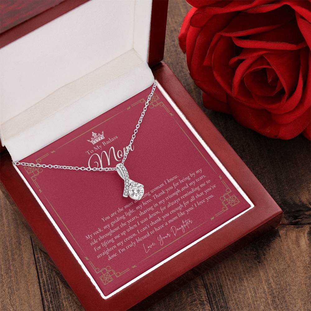 To My Badass Mom Necklace Badass Mom Gift Mother’S Day Gift Birthday Gift Gift From Daughter On Wedding Day 8 Alluring Beauty Necklace