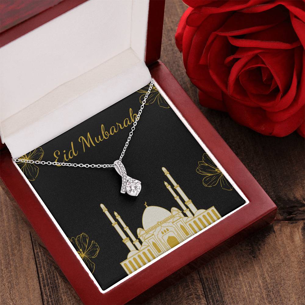 Beautiful Eid Gift For Your Daughter - Eid Gift Eid Mubarak Pendant Necklace - Eid Gift Ramadan Gift - Islamic Jewelry - Jewelry For Men Alluring Beauty Necklace