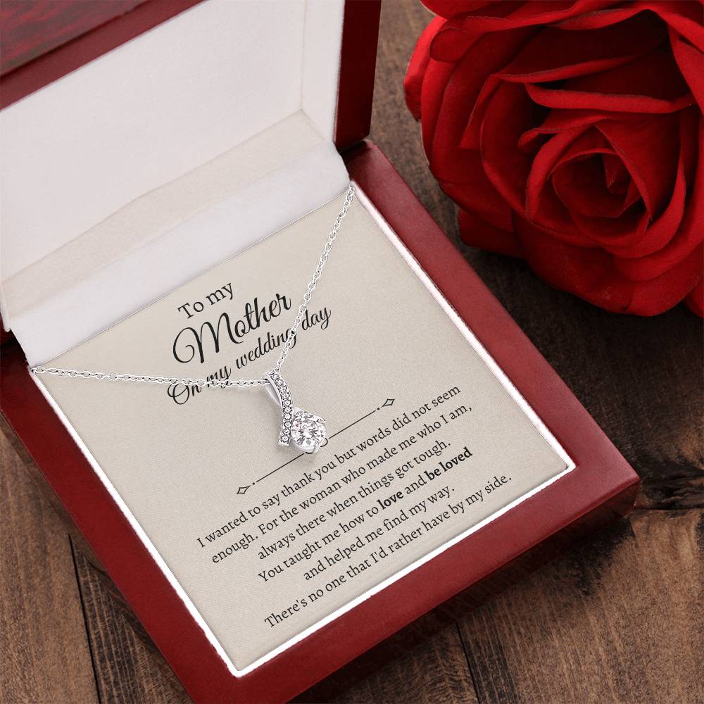 Alluring Necklace Wedding Gift For Mother - You Taught Me Love And How To Love Alluring Beauty Necklace