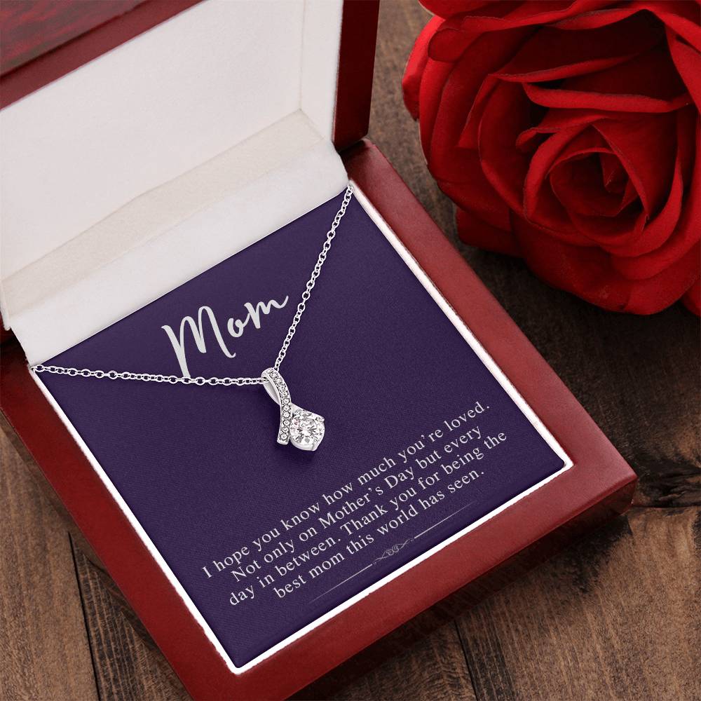 To My Mom - Infinite Love Necklace - Perfect Gift For Mothers Day Alluring Beauty Necklace