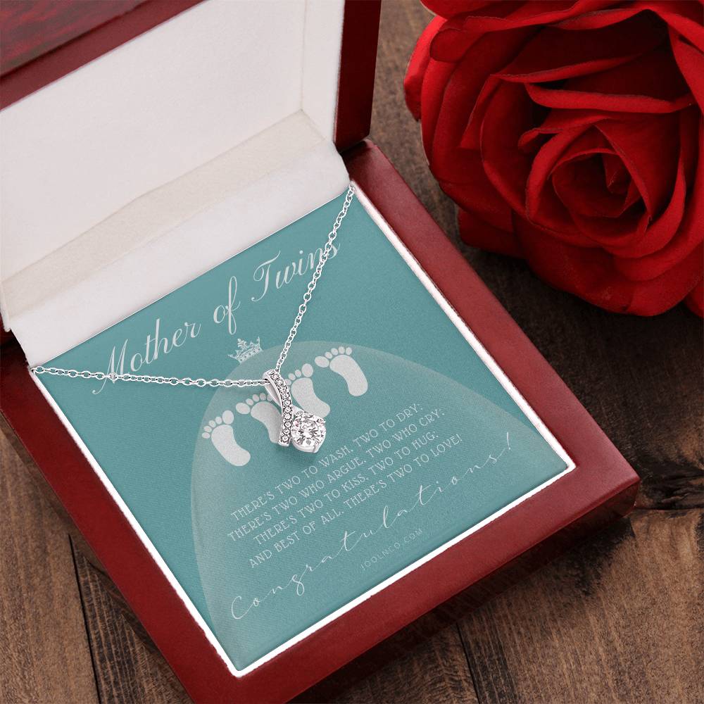 Mom Of Twins Gift Jewelry For Mother Of Twins Parents Of Twins Best Gift For New Mom Of Twins Birthday Gift For Mom Of Twins Necklace Alluring Beauty Necklace