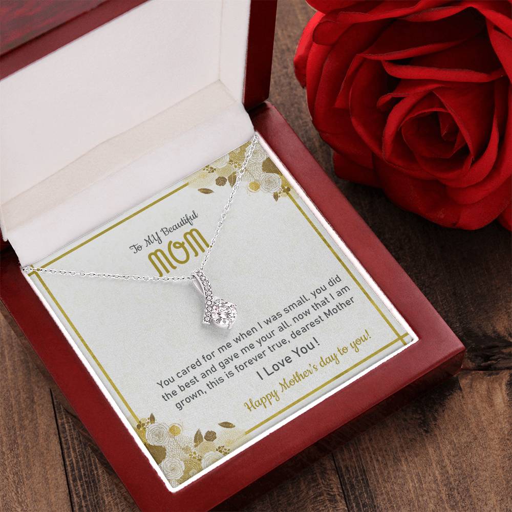To My Beautiful Mother Mother's Day Necklace Alluring Necklace For Mom Mom Gift Mother's Day Gift Necklace Alluring Beauty Necklace