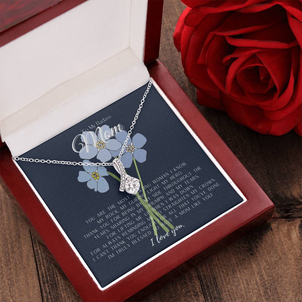 To My Badass Mom Necklace Badass Mom Gift Mother’S Day Gift Birthday Gift Gift From Daughter Gift From Son Birthday Gift For Mom Alluring Beauty Necklace
