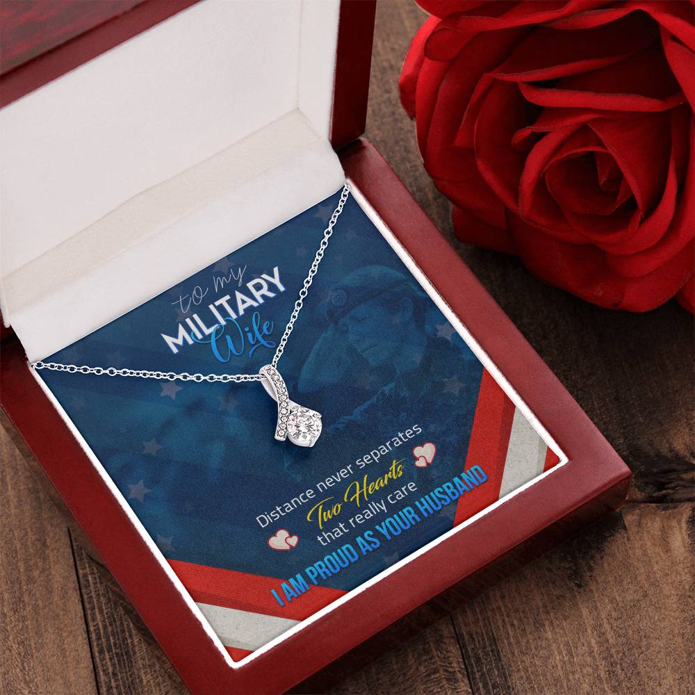 Beautiful Sparkly Pendant Military Wife Alluring Beauty Necklace