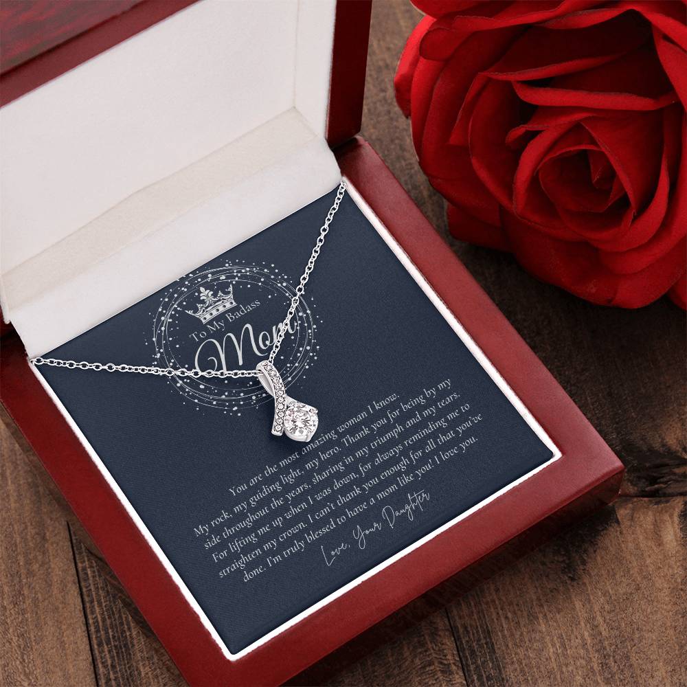 To My Badass Mom Necklace Badass Mom Gift Mother’S Day Gift Birthday Gift Gift From Daughter On Wedding Day Alluring Beauty Necklace