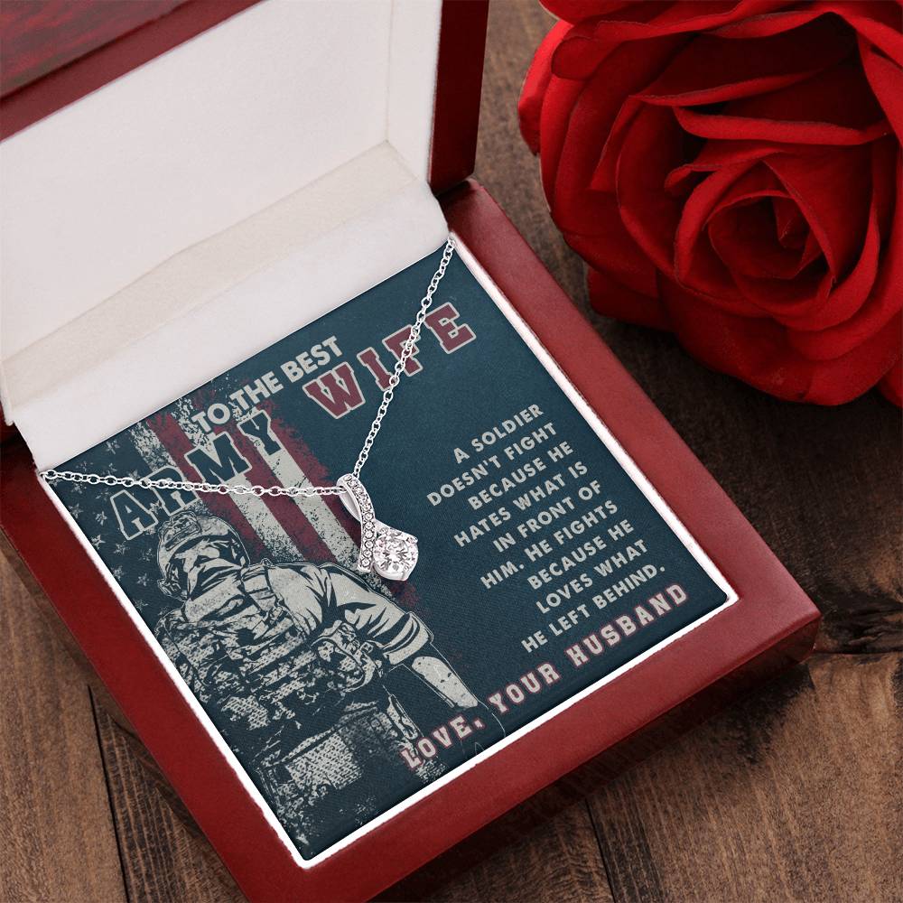 Beautiful Sparkly Pendant Army Wife Alluring Beauty Necklace