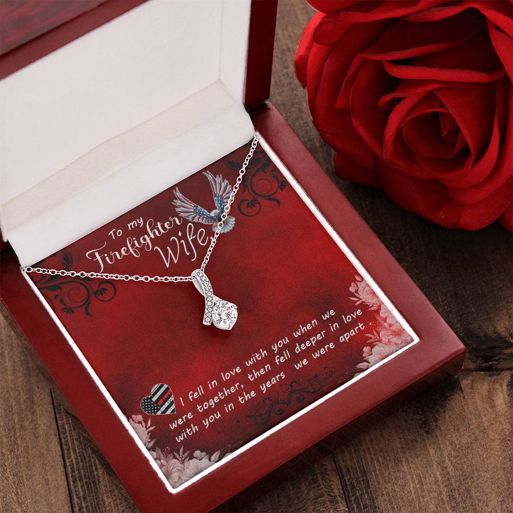 Beautiful Sparkly Pendant Firefighter Wife Alluring Beauty Necklace