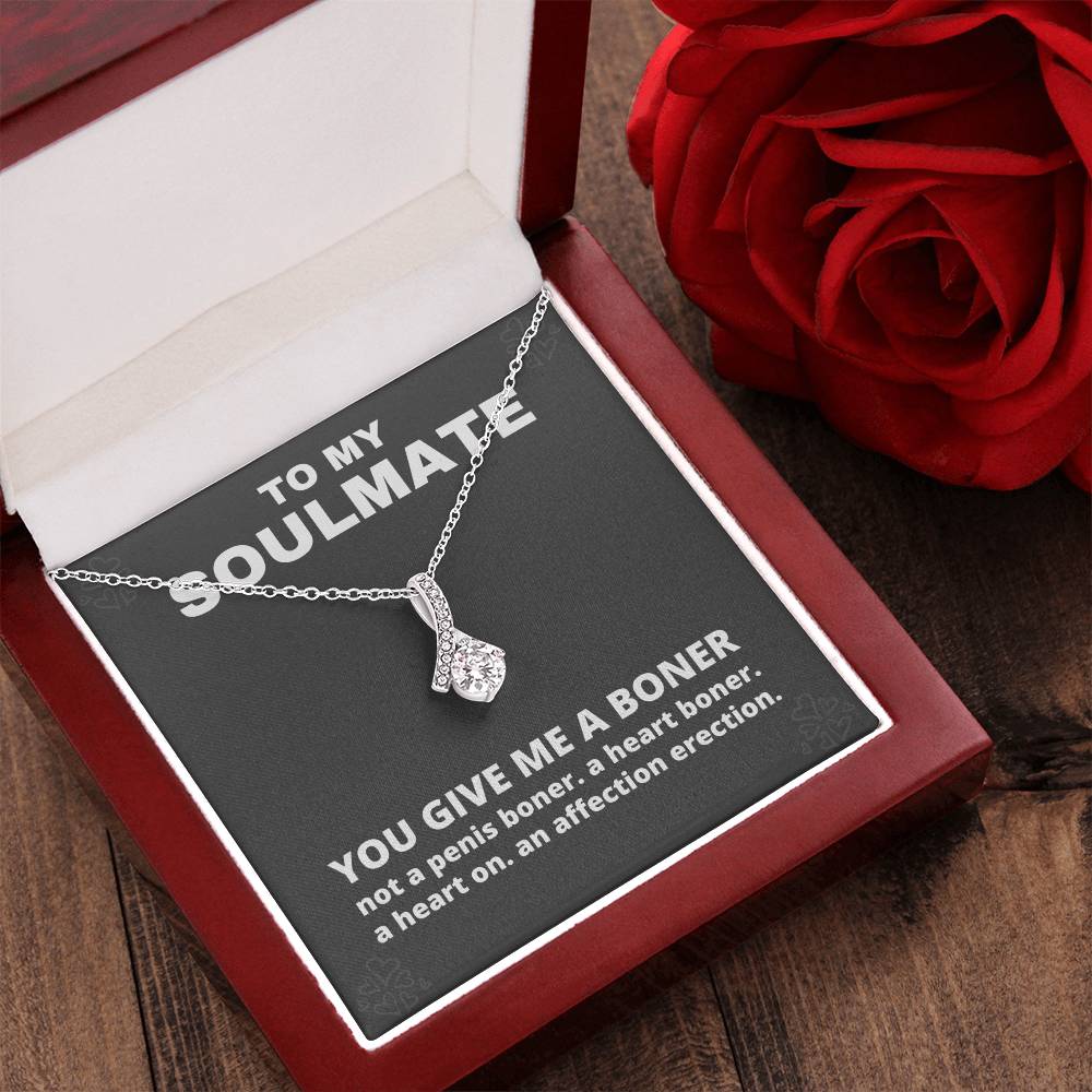 You Give Me A Boner Necklace - Funny Birthday Gag Gifts For My Soulmate Alluring Beauty Necklace