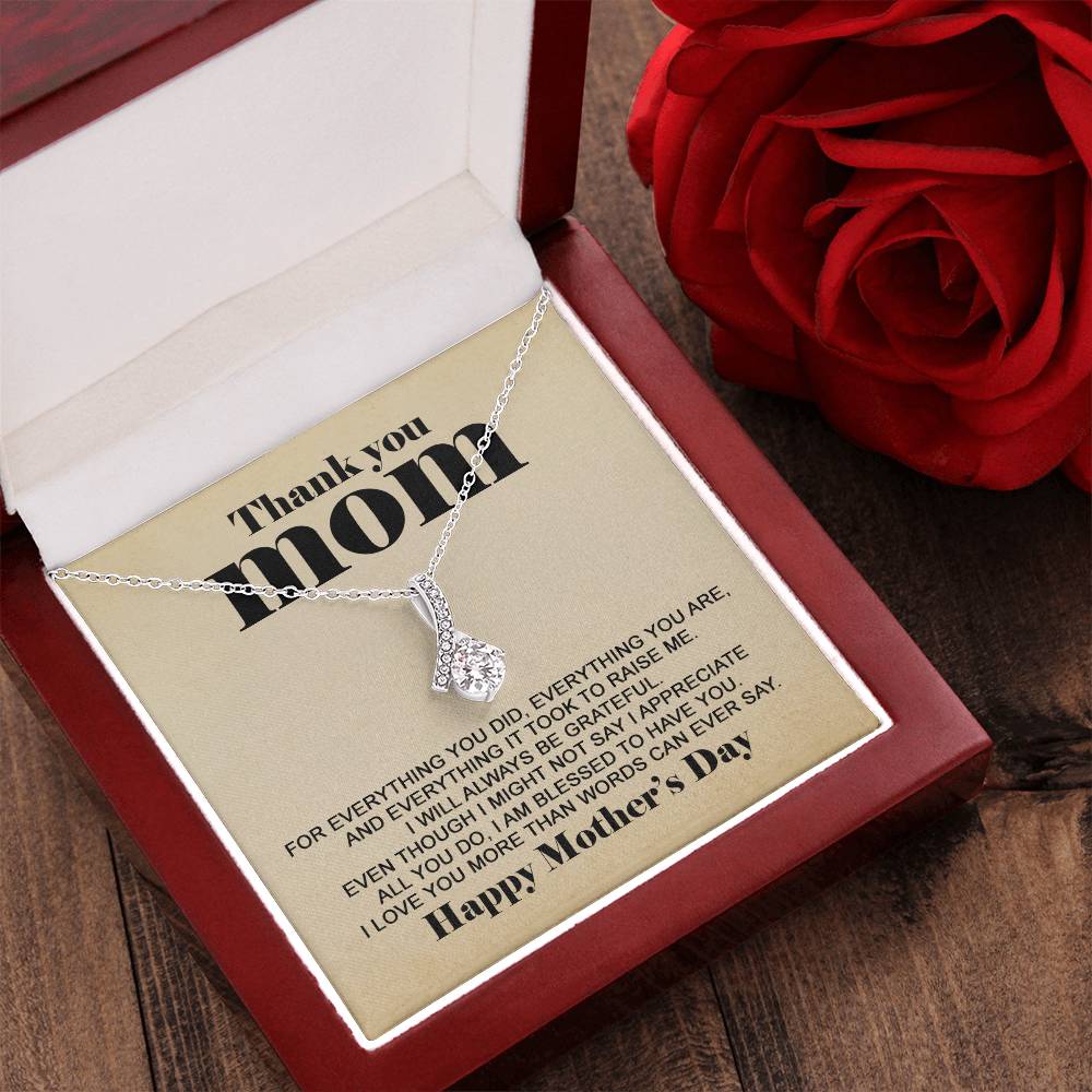 Thank You Mom - Happy Mother's Day Necklace 1 Alluring Beauty Necklace