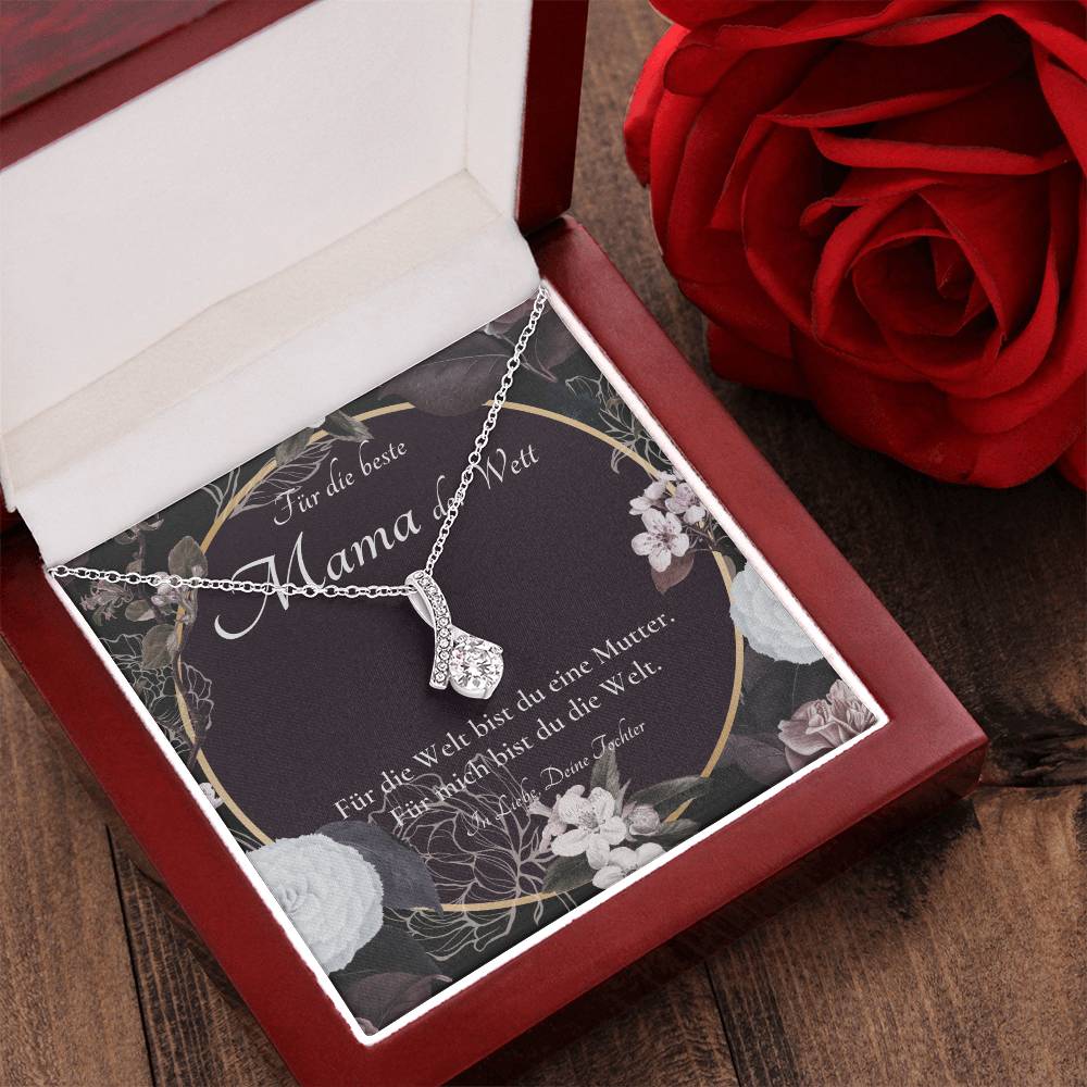 Beste Mama Der Welt Mama Geschenk Geschenk Für Mutter Von Tochter Geschenk Von Tochter An Mutter Geburtstag Mama Alluring Beauty Necklace