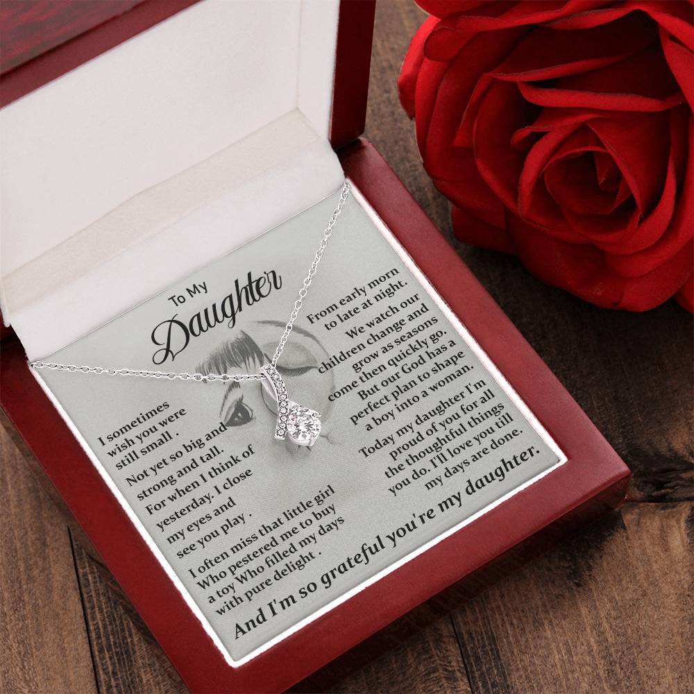 To My Daughter - Love Mom Alluring Necklace?? Alluring Beauty Necklace