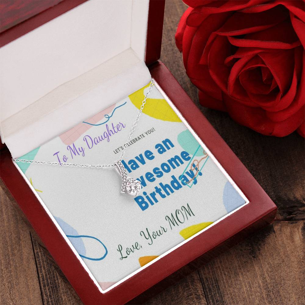 Beautiful Sparkly Pendant Gift To Daughter From Mom Alluring Beauty Necklace