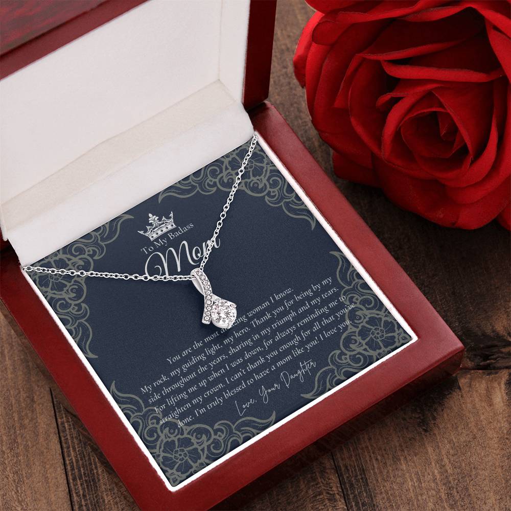 To My Badass Mom Necklace Badass Mom Gift Mother’S Day Gift Birthday Gift Gift From Daughter On Wedding Day 4 Alluring Beauty Necklace