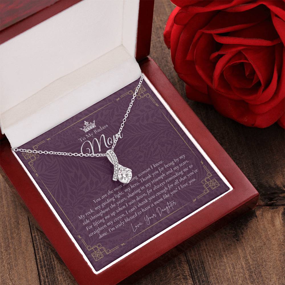 To My Badass Mom Necklace Badass Mom Gift Mother’S Day Gift Birthday Gift Gift From Daughter On Wedding Day 11 Alluring Beauty Necklace