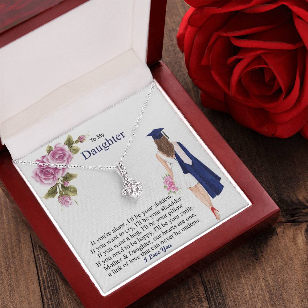 Mother & Daughter Our Hearts Are One College High School Elementary School Senior Graduation Compass Graduation Gifts For Her Alluring Beauty Necklace