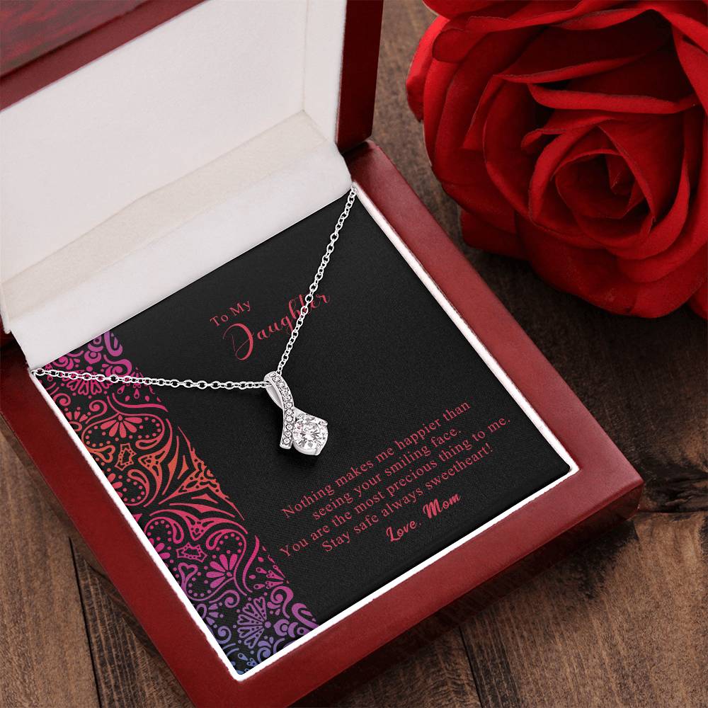 Mom To Daughter Alluring Beauty Necklace Gift - Daughter Birthday Gift Daughter Jewelry Daughter Necklace Mom To Daughter Alluring Beauty Necklace