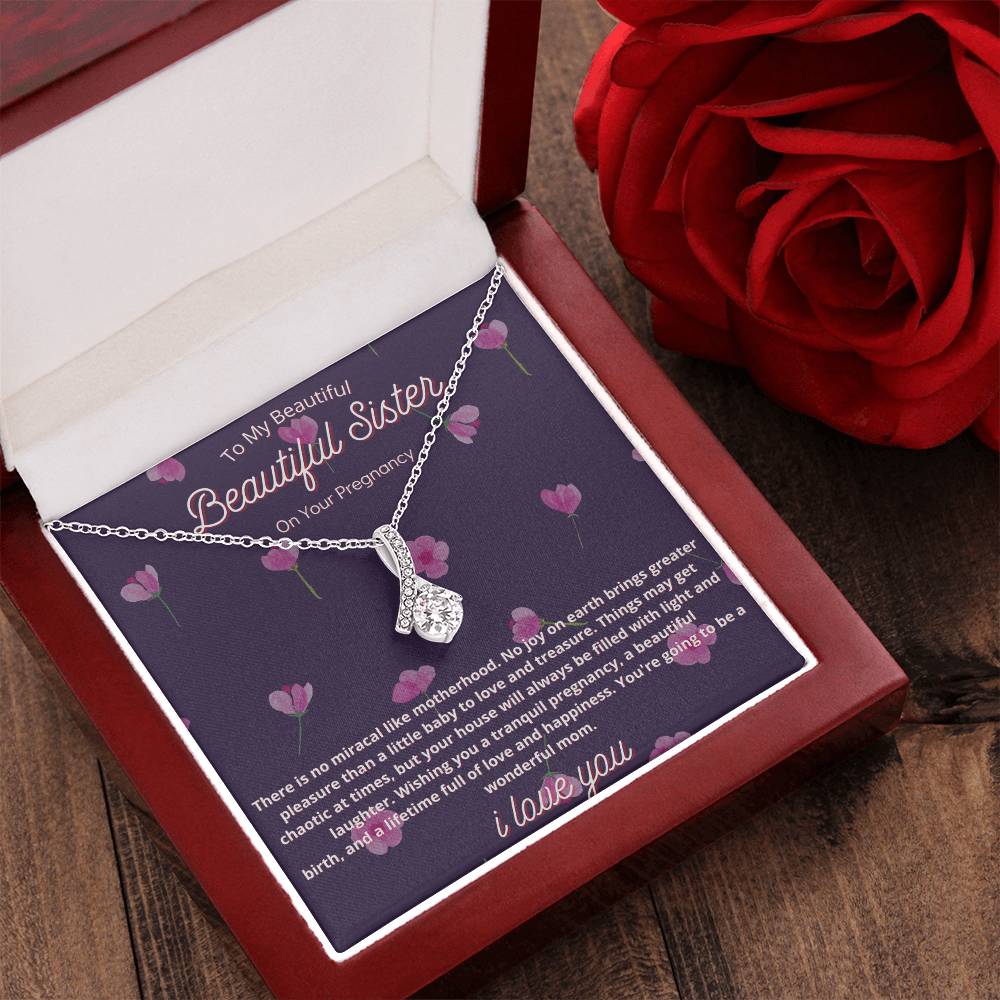 Alluring Beauty Necklace Sister Pregnancy Gift For Sister Baby Shower Gift For Mom To Be Gift For Expecting Mom Gift Pregnant Sister Gift Alluring Beauty Necklace