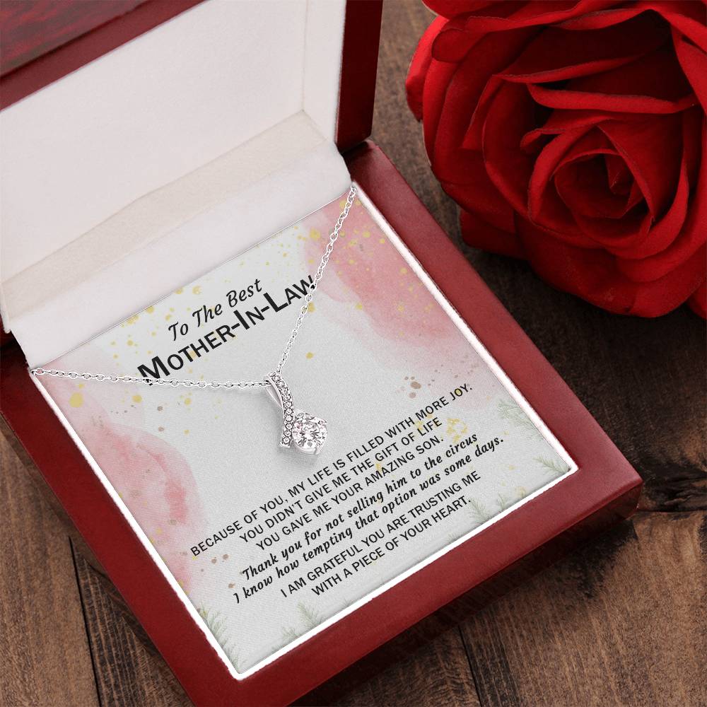Gift For Mother-In-Law - My Life Is Filled With More Joy 3 - Alluring Alluring Beauty Necklace
