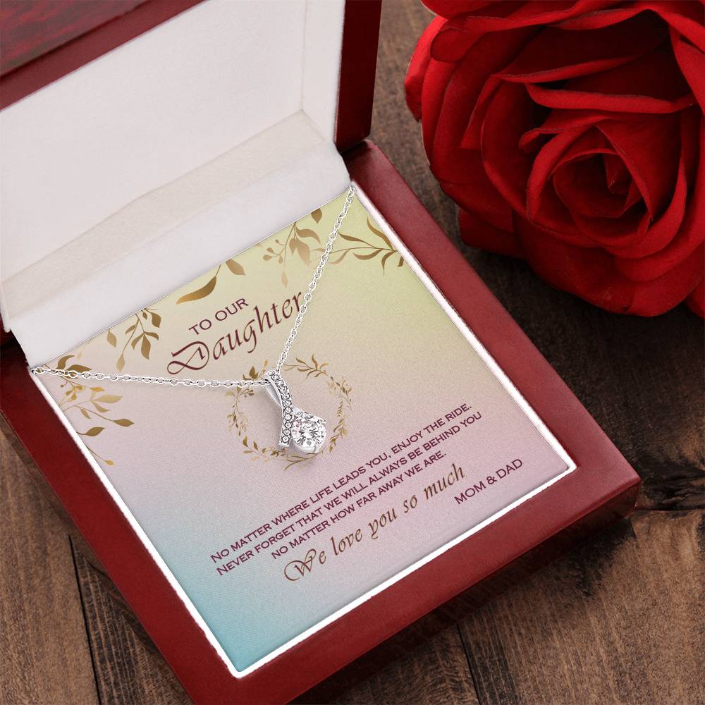 Alluring Beauty Necklace To Your Daughter – From Mom & Dad With Love – Jewelry Gift B2d5t4 Alluring Beauty Necklace
