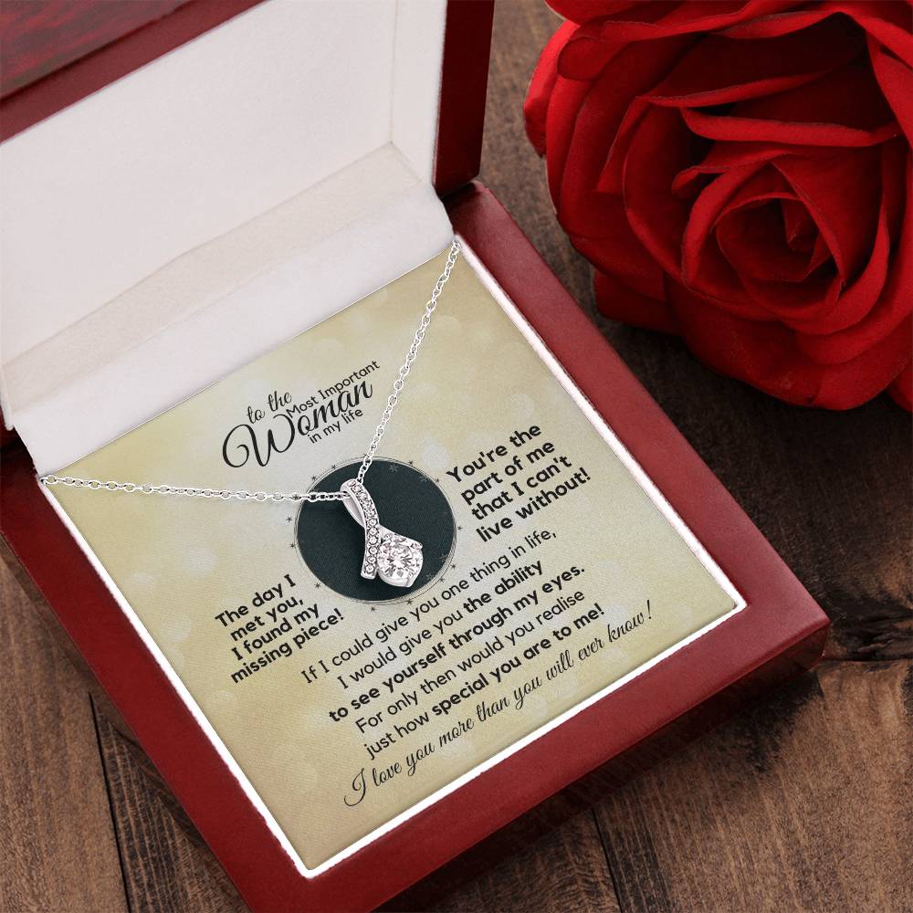 Gift Necklace For The Most Important Woman In My Life Alluring Beauty Necklace