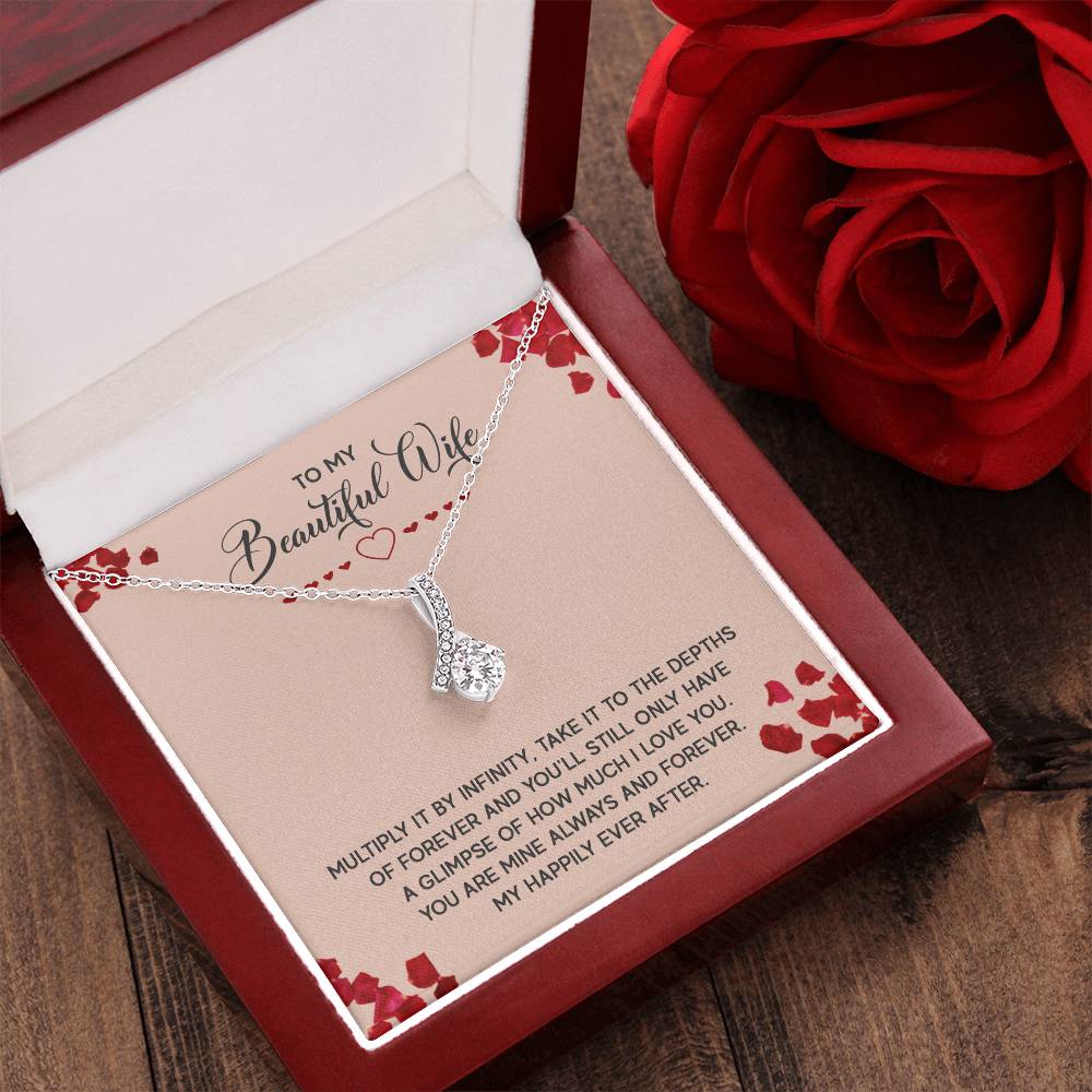 To My Beautiful Wife Gift For Wife From Husband Wife Message Gift I Love You Gift For Wife Heartfelt Gift For Wife Alluring Beauty Necklace