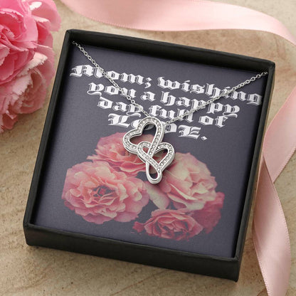 Happy Mother's Dayike Mens Production Double Hearts Necklace