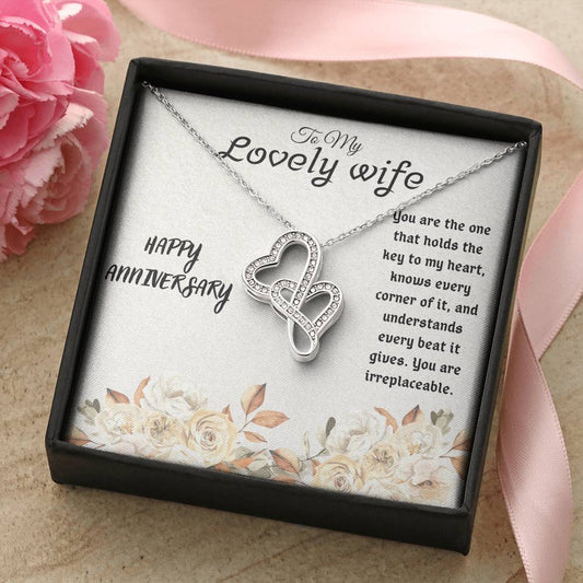 Lovely Wife - Heart Beat Double Hearts Necklace