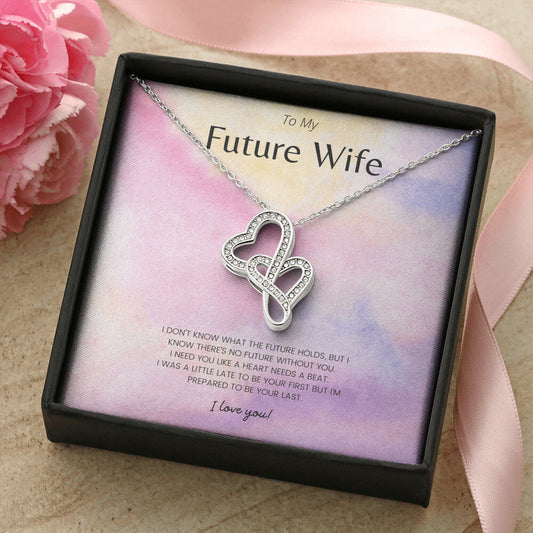To My Future Wife 1 Double Hearts Necklace