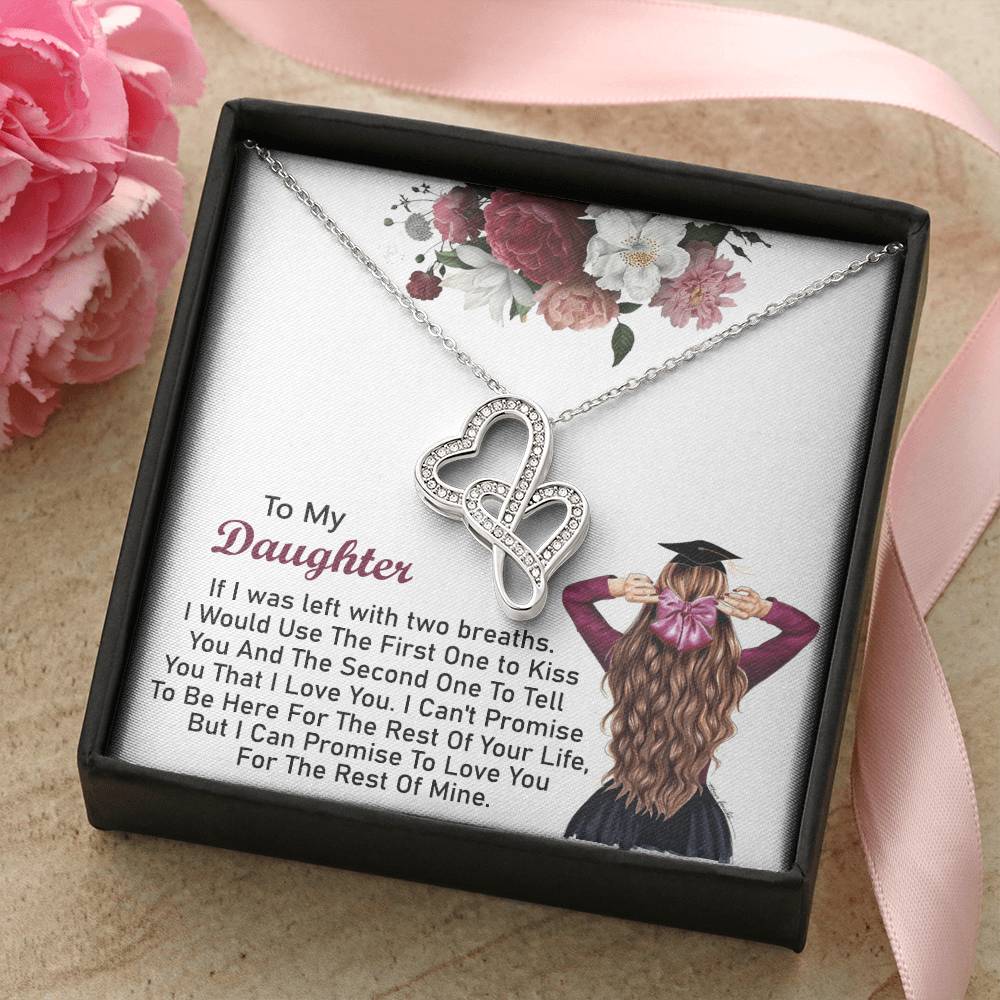Graduation Gift For Daughter Graduation Day - Necklace Double Hearts Necklace