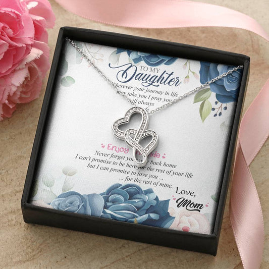 To My Daughter -  6 Double Hearts Necklace