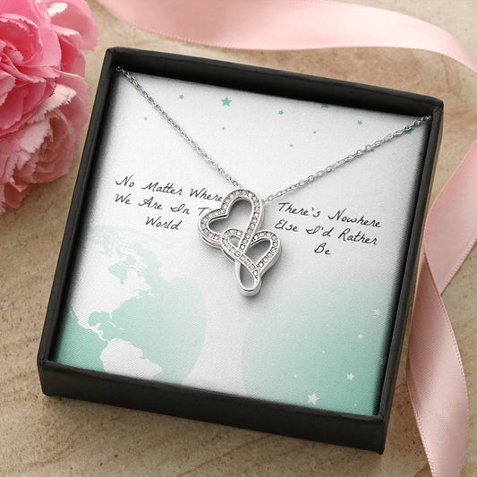There's Nowhere Else - Necklace Double Hearts Necklace