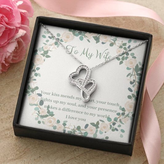 Gift For Wife 4 Double Hearts Necklace