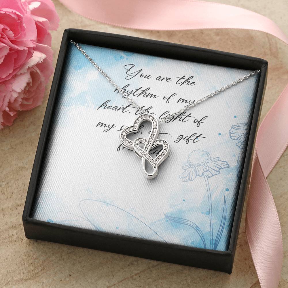 You Are The Rhythm Of My Heartthe Light Of My Soula Gift Of Life Double Hearts Necklace