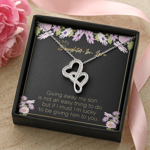 Gift For Daughter-In-Law Double Hearts Necklace