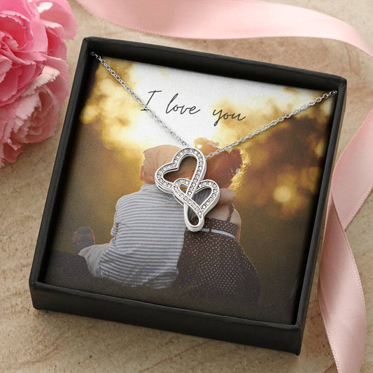 Necklace - I Love You Double Hearts Necklace