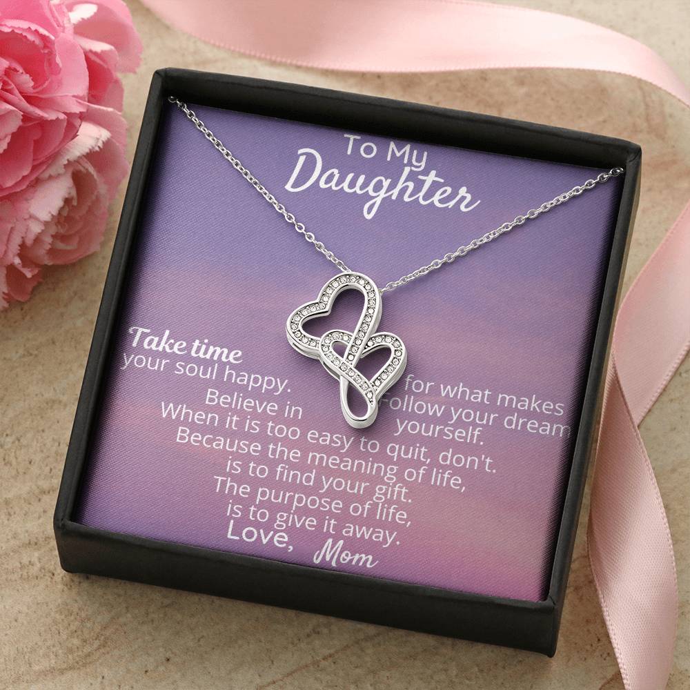Take Time For -  Double Hearts Necklace
